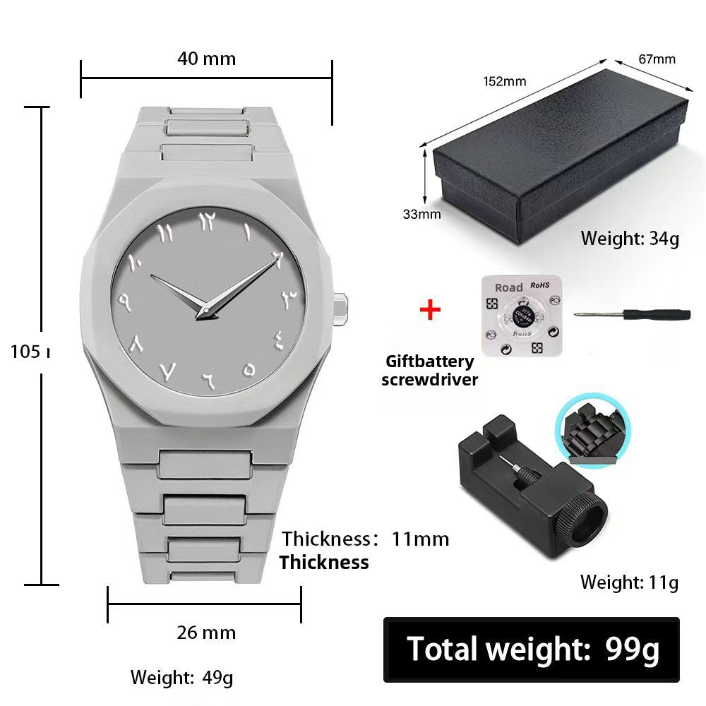 Plastic Quartz Watch, Waterproof Arabic Watch