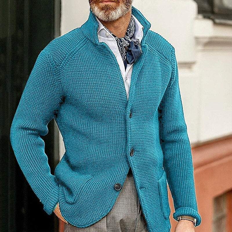Men's Stand-up Collar Knit Sweater