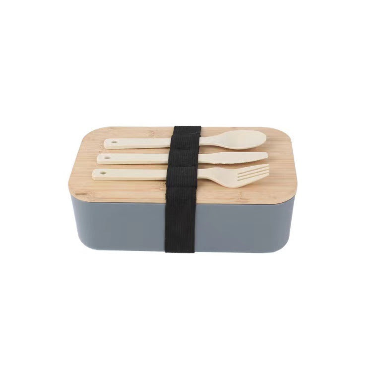 Double-Layer Bamboo-Lid Lunch Box