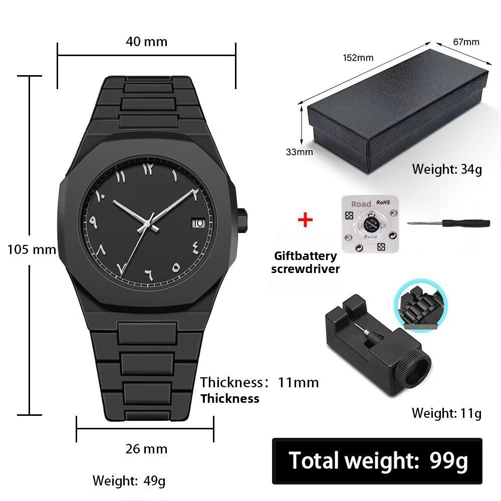 Plastic Quartz Watch, Waterproof Arabic Watch