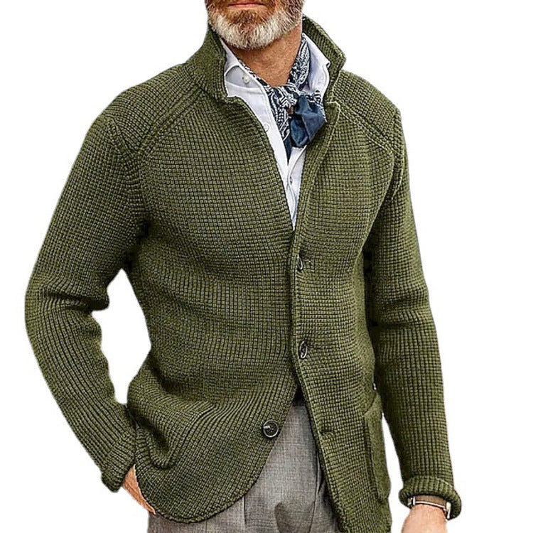 Men's Stand-up Collar Knit Sweater