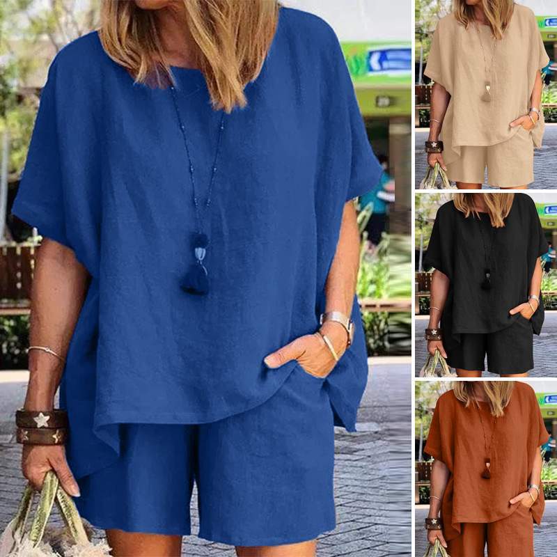 Women's Casual Shirt and Shorts Set