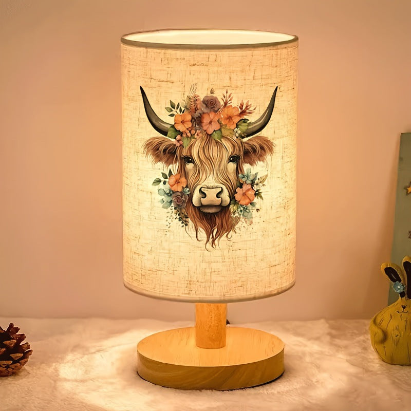 Decorative wooden table lamp