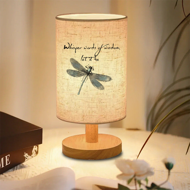 Decorative wooden table lamp